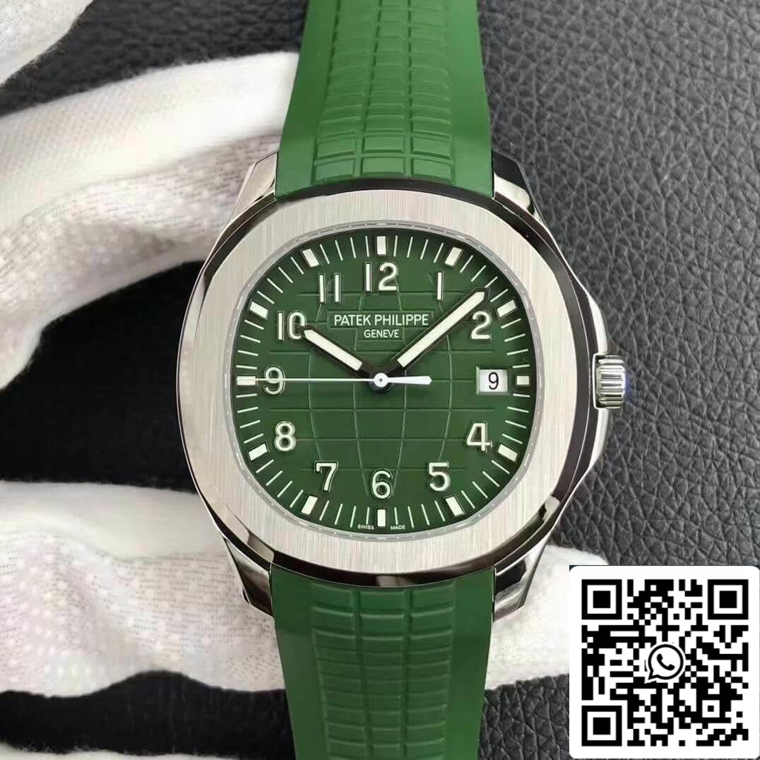 Patek Philippe Aquanaut 5168G 1:1 Mejor Edición 3K Esfera Verde de Fábrica