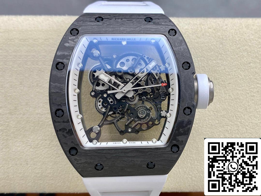 Cinturino bianco di fabbrica BBR Richard Mille RM-055 1: 1 della migliore edizione