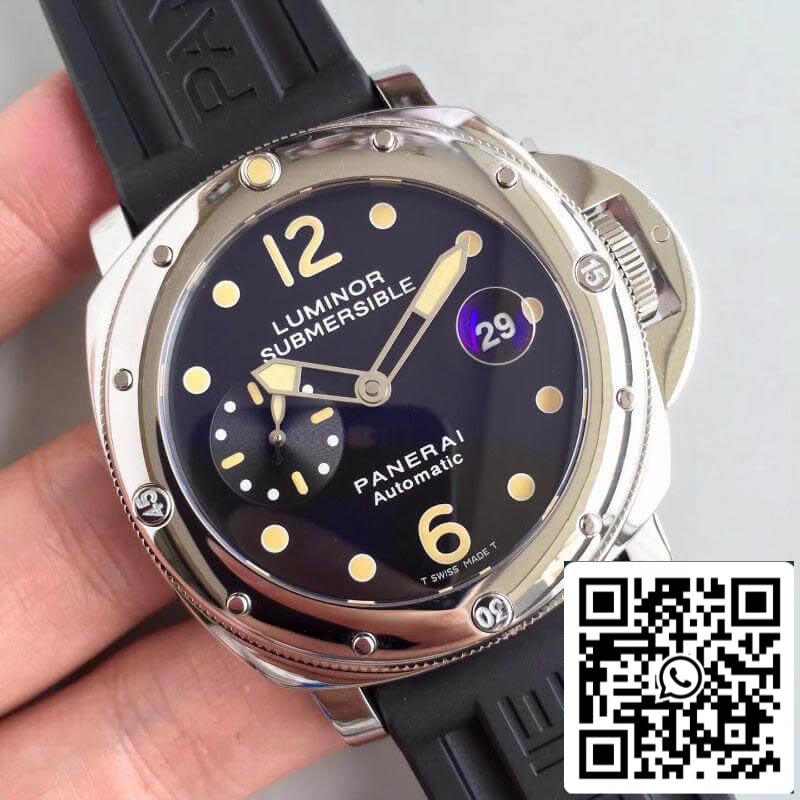 Panerai Luminor sumergible PAM024 relojes mecánicos 1:1 mejor edición suiza ETA7750 esfera negra superluminosa