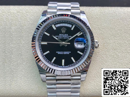 Rolex Day Date M228236-0003 1:1 Mejor edición EW Factory esfera negra