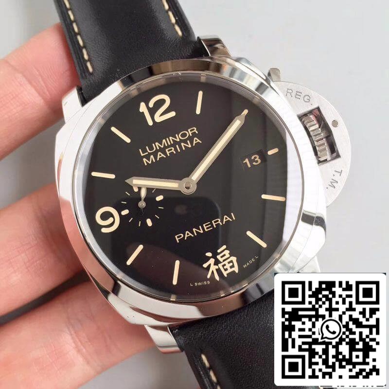 Panerai Luminor PAM498 VS Factory Mechanical Watches 1:1 Best Edition Swiss ETA P9000 Black Leather Strap