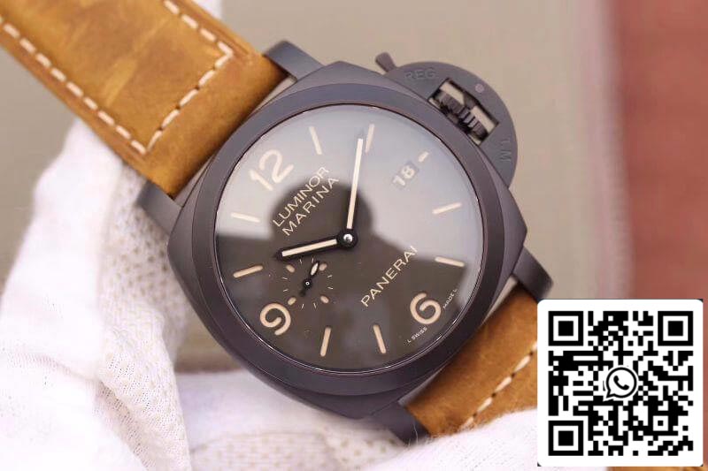 Panerai Luminor PAM386 VS Factory 1:1 Mejor edición Swiss ETA P9000 Esfera y manecillas grises superluminosas