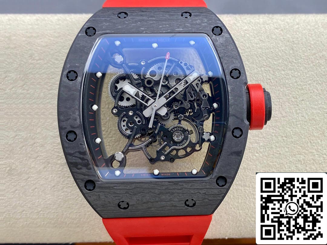 Richard Mille RM-055 1:1 Mejor Edición BBR Factory Correa Roja