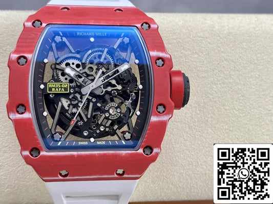 Richard Mille RM35-02 1:1 Best Edition T+ Factory NTPT cinturino bianco in fibra di carbonio