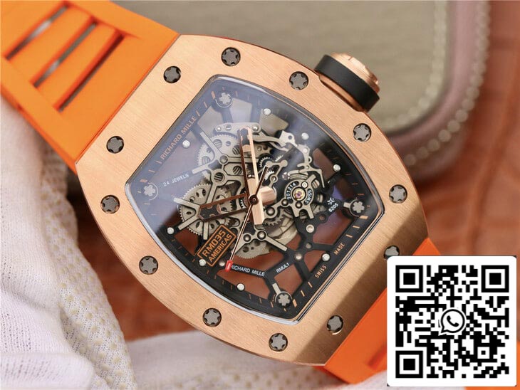 Richard Mille RM035 Americas KV Factory 1:1 Best Edition Orange Strap