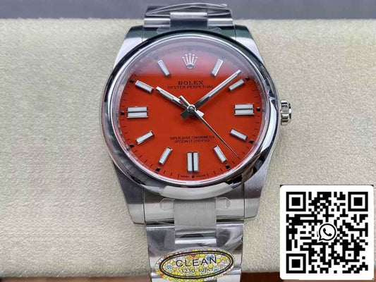 Rolex Oyster Perpetual M124300-0007 41MM 1:1 Mejor edición Clean Factory esfera roja coral