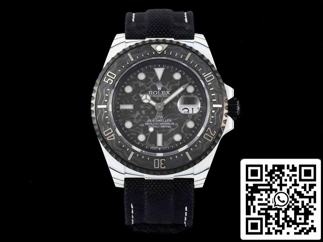 Rolex Sea-Dweller 1:1 Mejor Edición Diw Factory Correa de Fibra de Carbono Negra