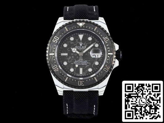 Rolex Sea-Dweller 1:1 Best Edition Diw Factory cinturino nero in fibra di carbonio