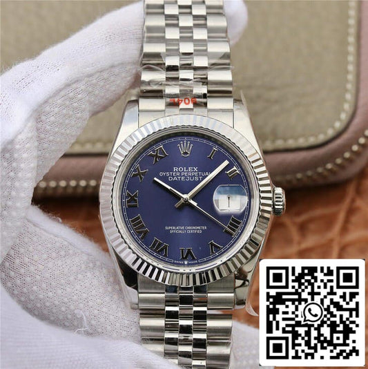 Rolex Datejust 36MM 1:1 Mejor edición GM Factory esfera azul