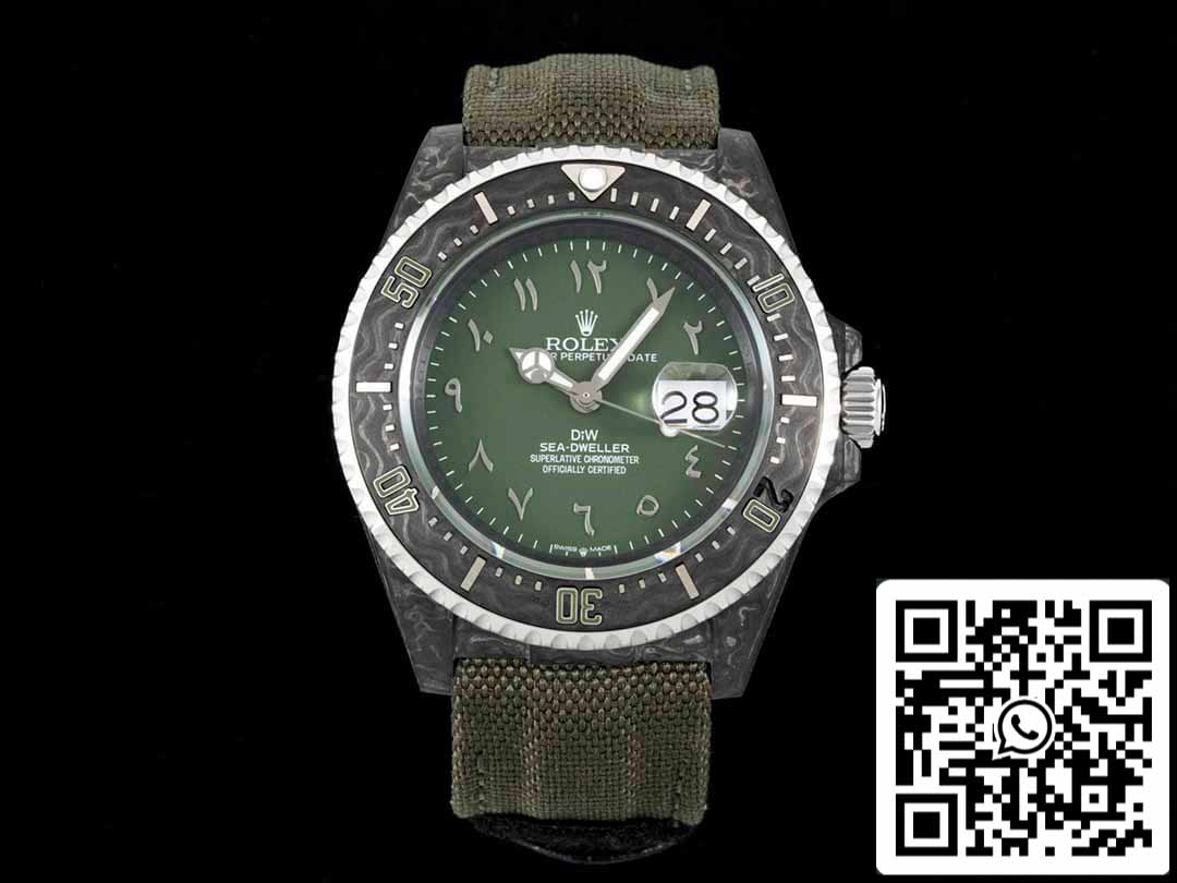 Rolex Sea-Dweller 1:1 Best Edition Diw Factory quadrante verde in fibra di carbonio