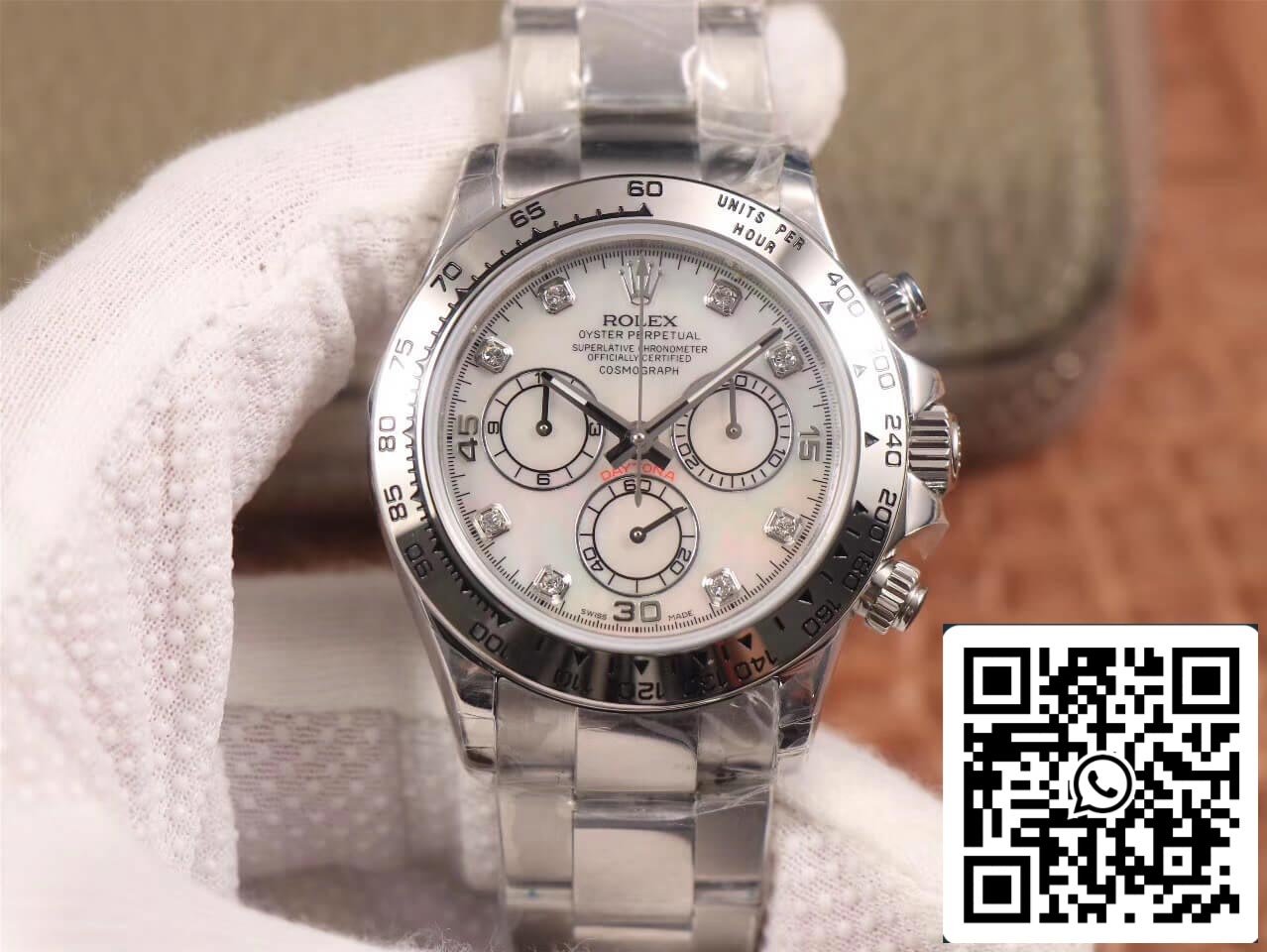 Rolex Daytona Cosmograph 116520-78590 1:1 Best Edition JH Factory quadrante con diamanti