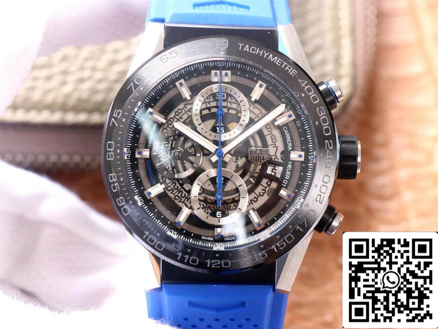 TAG Heuer Carrera CAR2A1T.FT6052 1:1 Best Edition XF Factory Correa de caucho azul