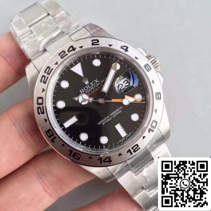 Rolex Explorer II 216570 Noob Factory V7 Relojes para hombre 1:1 Mejor edición suizo ETA3187 Esfera negra