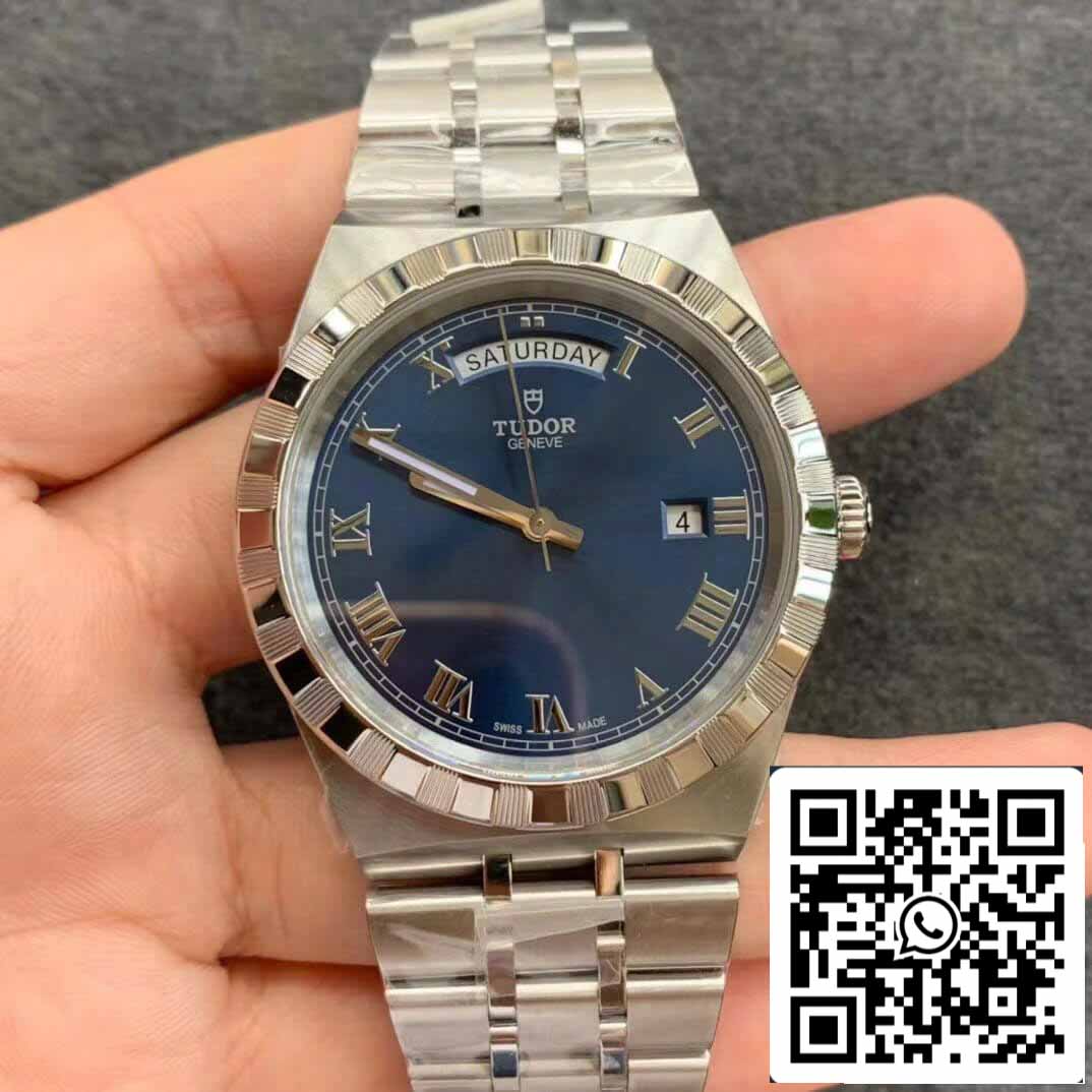 Réplica Tudor Royal M28600-0005 día fecha V7 esfera azul de fábrica