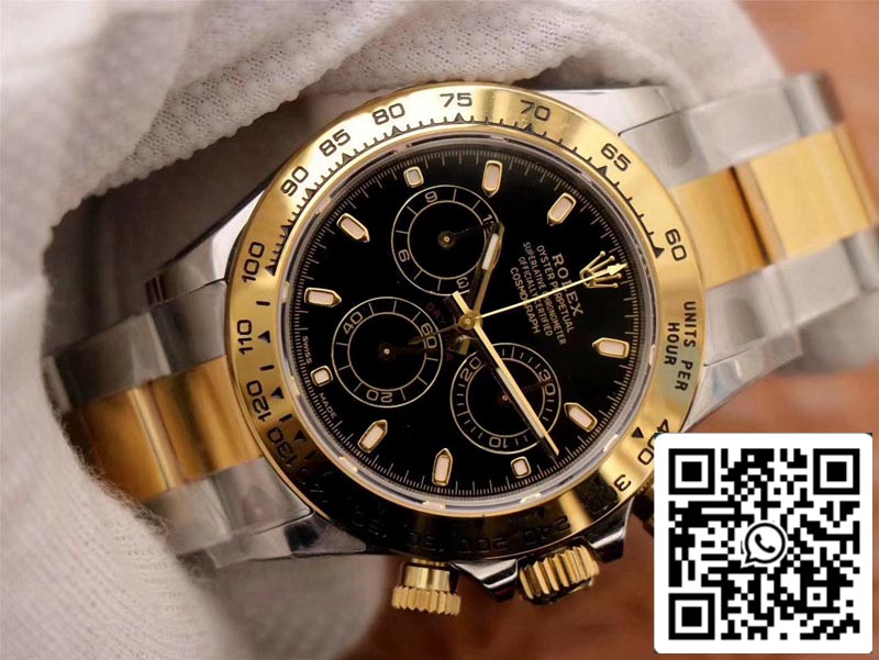 Rolex Daytona Cosmograph M116503-0004 1:1 Mejor Edición Noob Factory Esfera Negra Suiza ETA4130