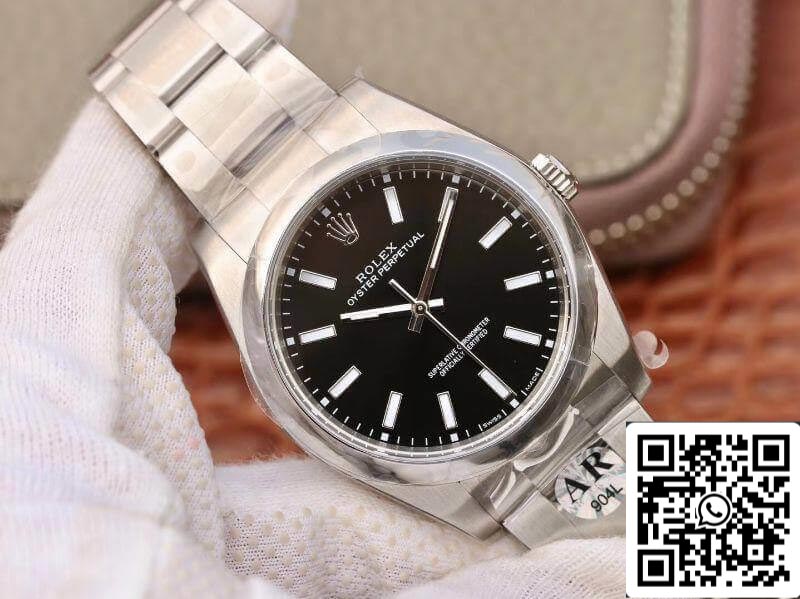 Rolex Oyster Perpetual 114300 39mm AR Factory 1:1 Mejor edición suiza ETA3132 esfera negra