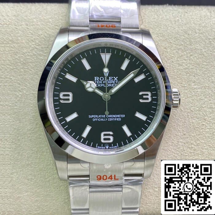 Rolex Explorer M124270-0001 36MM 1:1 Mejor Edición EW Factory Esfera Negra