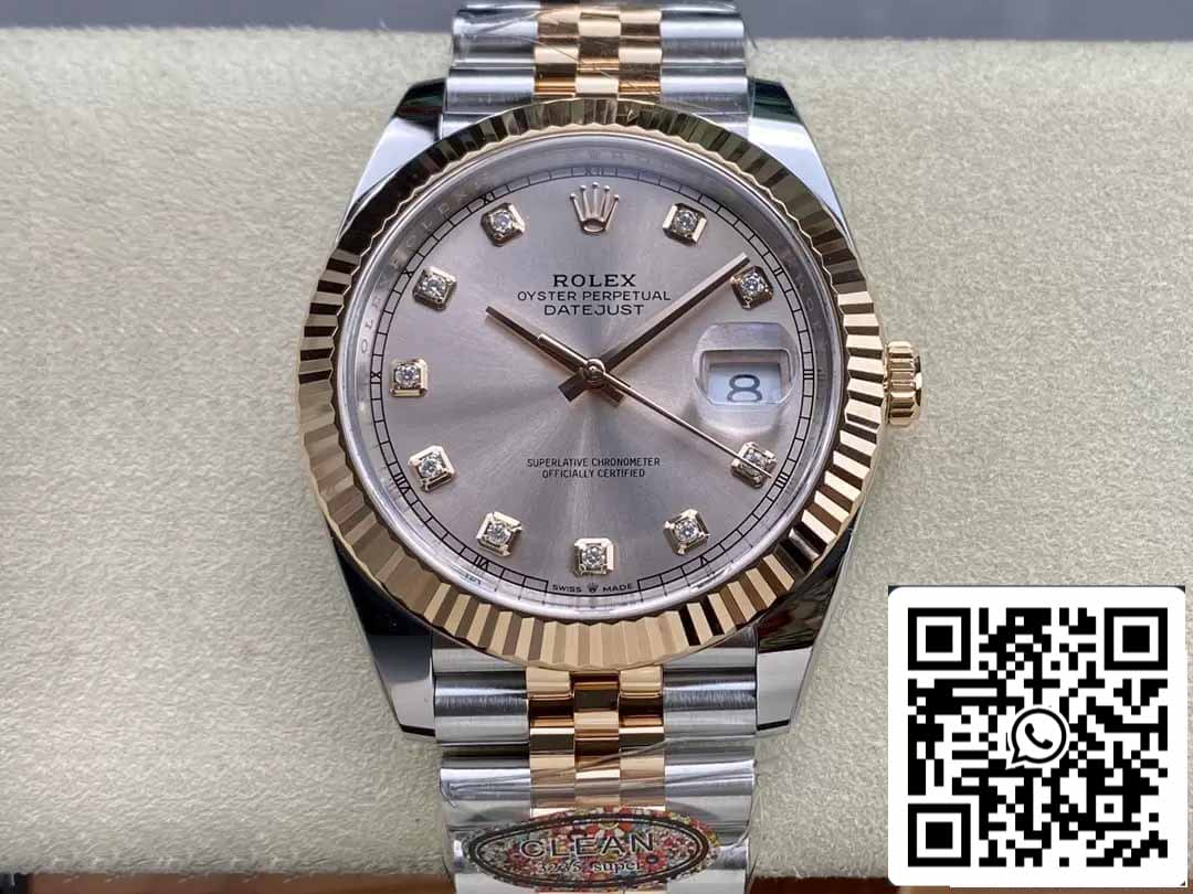 Rolex Datejust 41MM M126331-0008 1:1 Best Edition Clean Factory Oro rosa