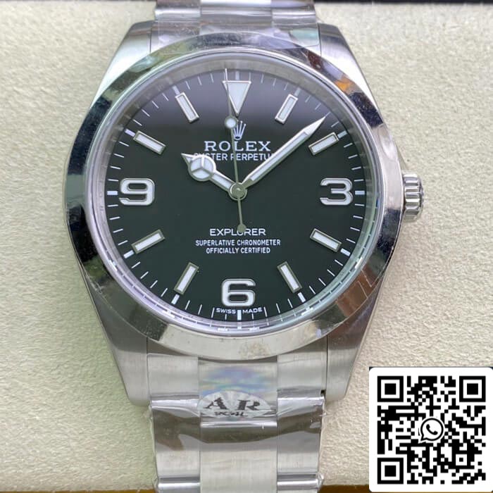 Rolex Explorer M214270-0003 39MM 1:1 Mejor edición AR Factory esfera negra