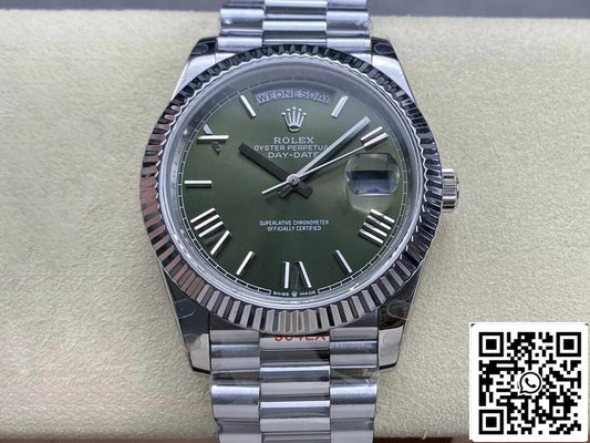 Rolex Day Date M228236-0008 1:1 Mejor Edición GM Factory V2 Esfera Verde