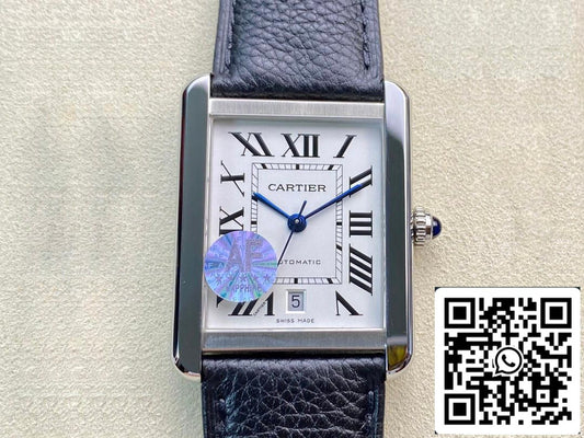 Cartier Tank WSTA0029 1:1 Mejor edición AF Factory esfera blanca