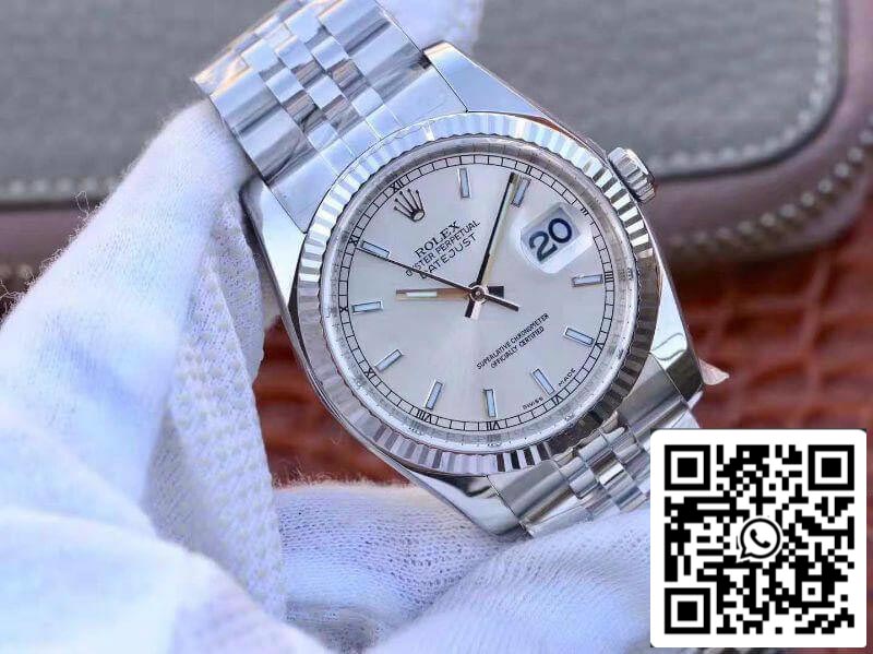 Rolex Datejust II 36 126334 AR Factory 1:1 Best Edition Swiss ETA3135 Rhodium Dial