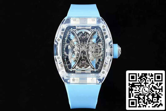 Richard Mille RM053-02 Tourbillon 1:1 Mejor edición RM Factory Correa de caucho azul