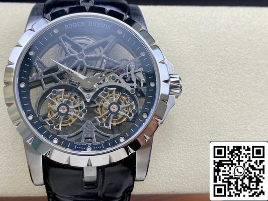 Roger Dubuis Excalibur RDDBEX0396 Quadrante doppio tourbillon scheletrato YS Factory Best Edition 1: 1