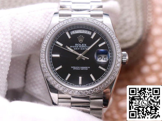 Rolex Day Date M228349RBR-0002 1:1 Mejor edición EW Factory Oro blanco de 18 quilates