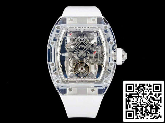 Richard Mille RM 56-01 Tourbillon 1: 1 Best Edition RM Factory cinturino in caucciù bianco