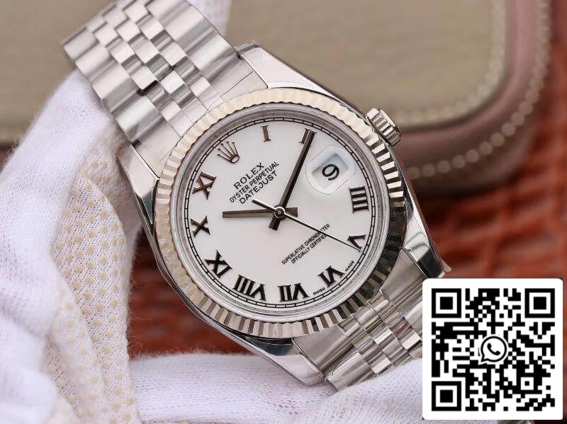 Rolex Datejust 116234 36mm AR Factory 1:1 Mejor edición suiza ETA3135 esfera blanca