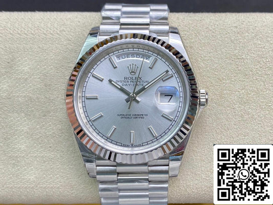 Rolex Day Date 40MM 1:1 Best Edition EW Factory quadrante argento