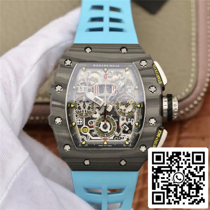 Richard Mille RM11-03 Cinturino blu KV Factory in scala 1: 1 della migliore edizione