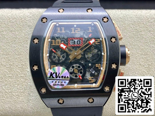 Richard Mille RM011 Quadrante scheletrato in ceramica KV Factory 1:1 della migliore edizione