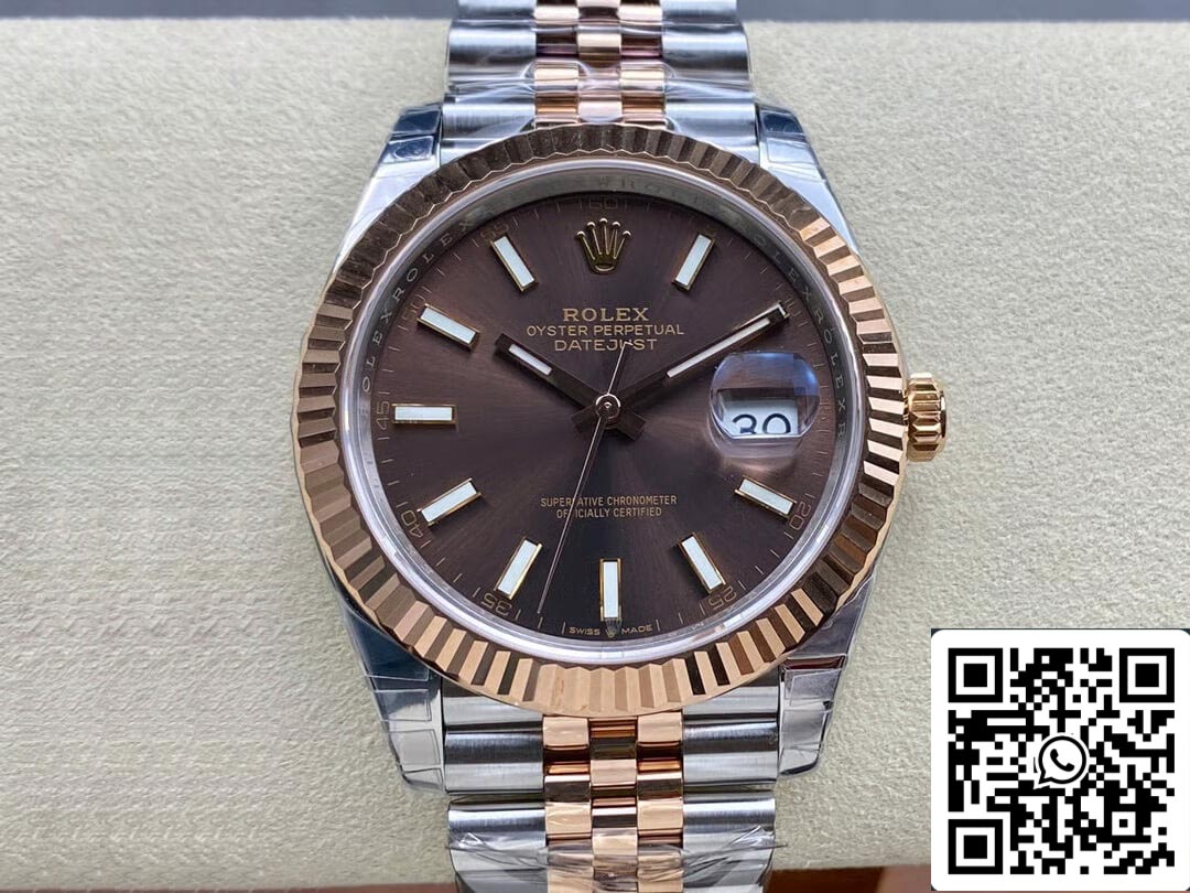 Rolex Datejust M126331-0002 1:1 Best Edition VS quadrante marrone di fabbrica