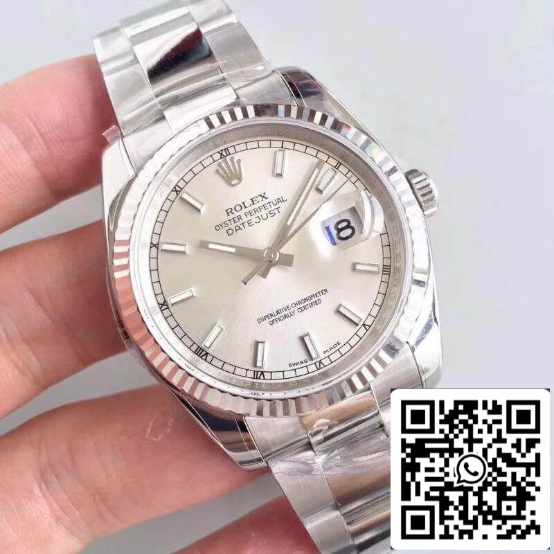 Rolex Datejust II 36mm 126334 AR Factory 1:1 Best Edition svizzero ETA3135 quadrante argento