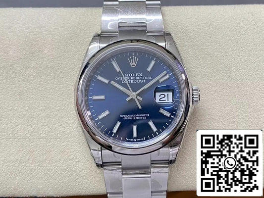 Rolex Datejust M126200-0005 36MM 1:1 Best Edition VS quadrante blu di fabbrica