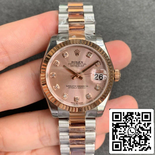 Rolex Datejust M278271-0023 1:1 Mejor Edición GS Factory Esfera de Oro Rosa