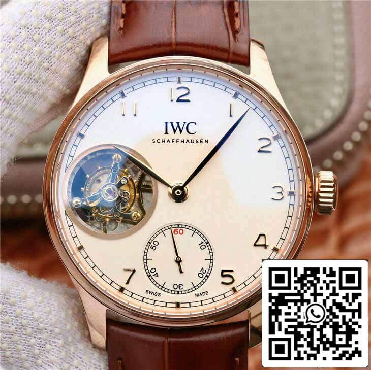 IWC Tourbillon portugués IW546302 1:1 Mejor edición ZF Factory esfera plateada