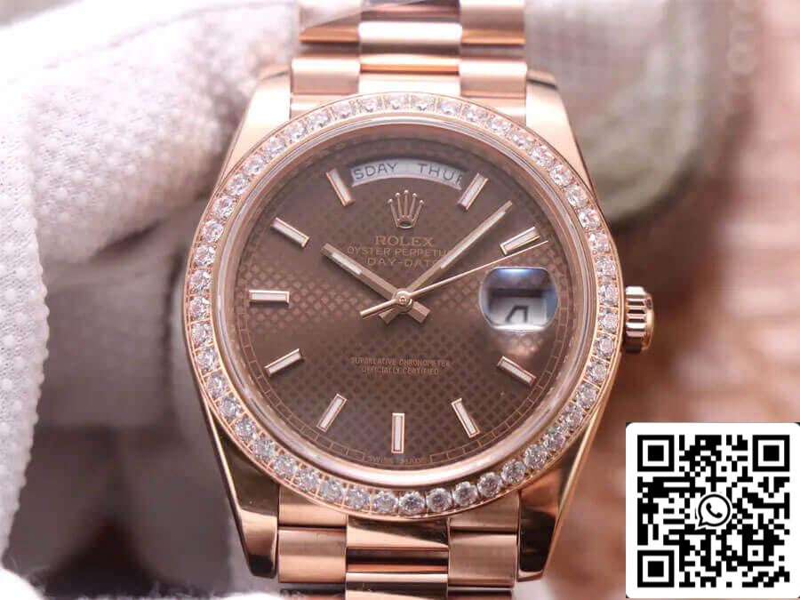 Rolex Day Date M228345RBR-0005 1:1 Best Edition EW Factory oro rosa 18 ct