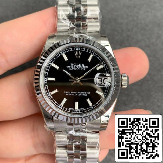 Rolex Datejust M178274-0004 1:1 Best Edition GS Factory quadrante nero