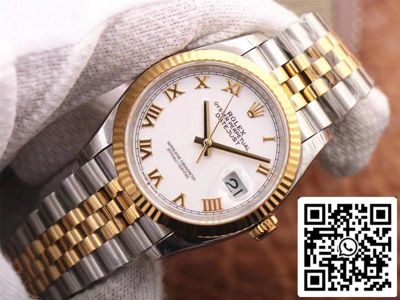 Rolex Datejust M126233-0029 1:1 Mejor edición EW Factory esfera blanca suiza ETA3235