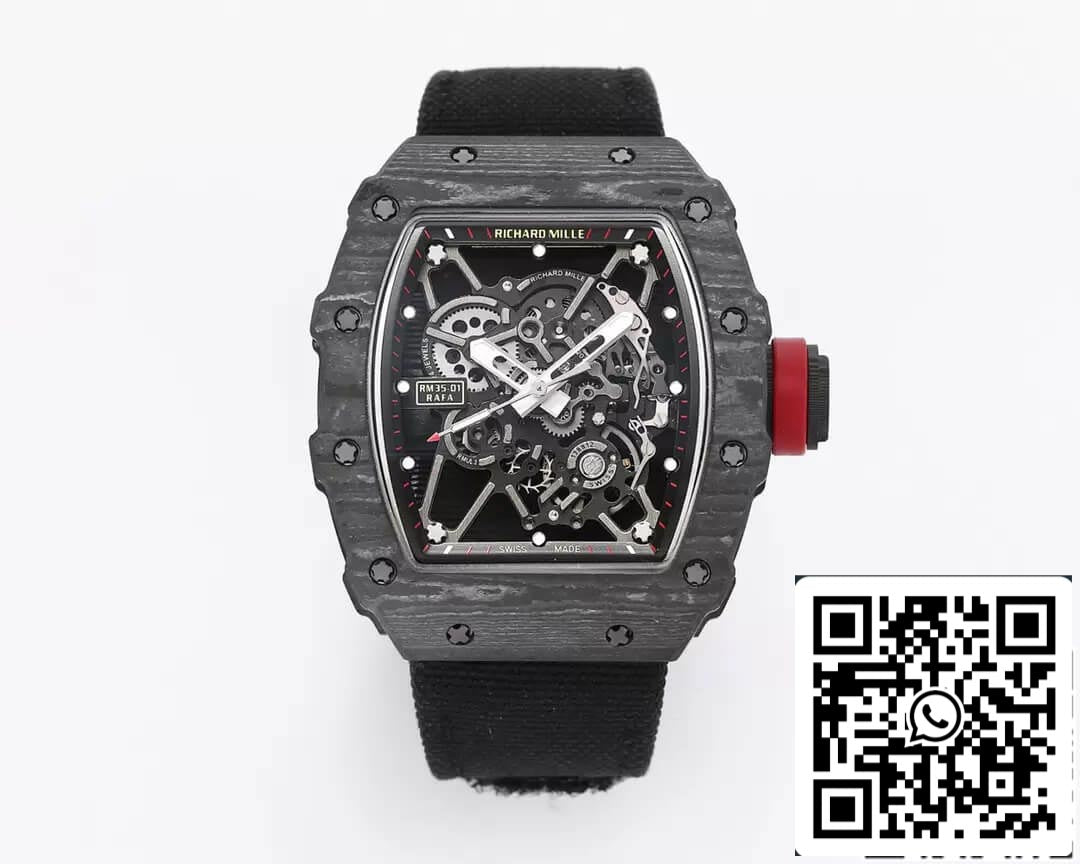 Custodia in fibra di carbonio nera Richard Mille RM35-01 1: 1 Best Edition BBR Factory