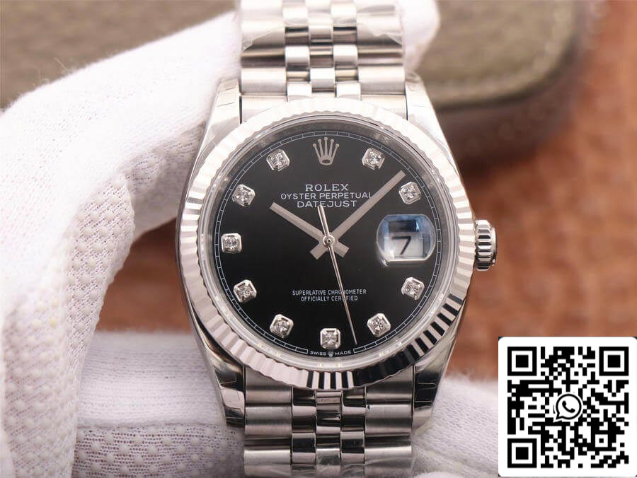 Rolex Datejust M126234-0027 1:1 Mejor edición EW Factory esfera negra