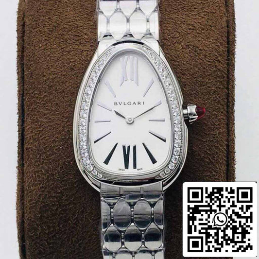 Bulgari Serpenti 103361 1: 1 Best Edition BV Factory quadrante bianco argento