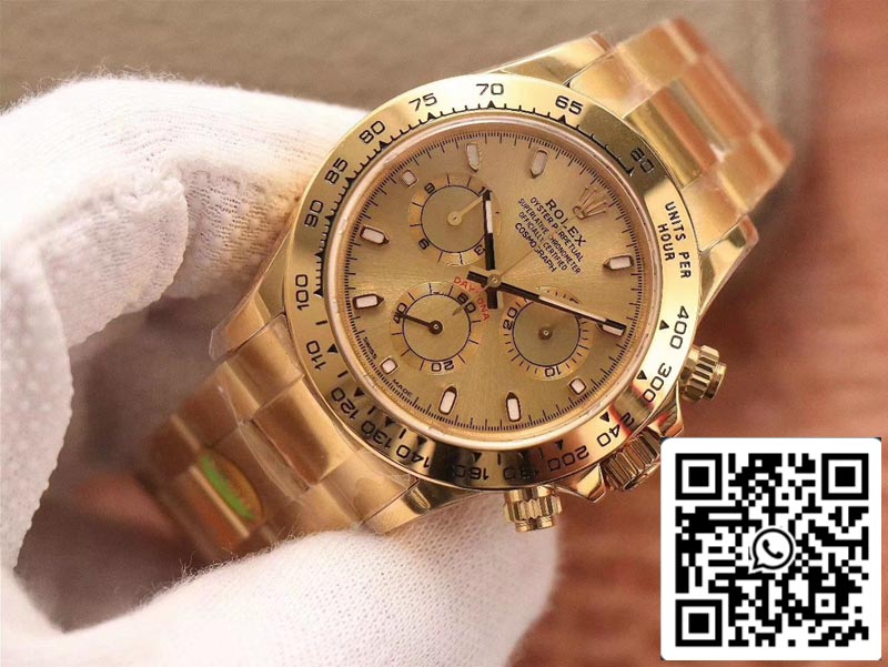 Rolex Daytona Cosmograph M116508-0003 1:1 Best Edition Noob Factory quadrante dorato svizzero ETA4130