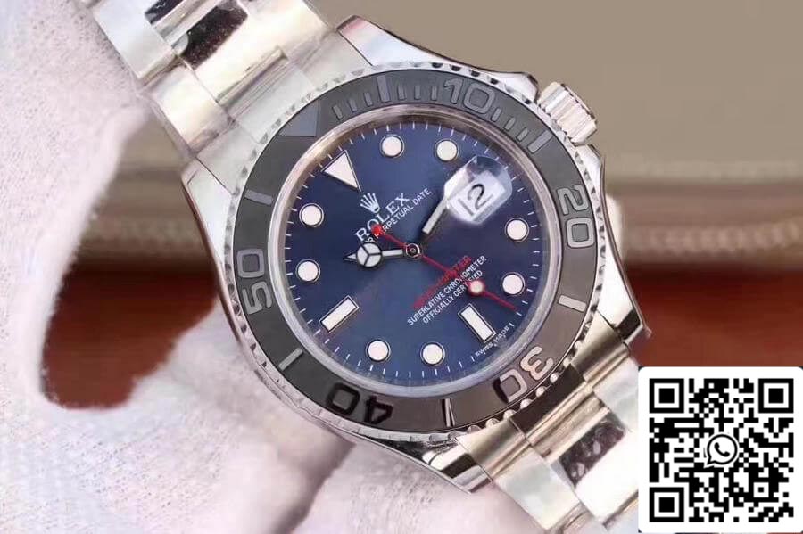 Rolex Yacht-Master 116622LN EW Factory 1:1 Best Edition svizzero ETA3135 quadrante blu