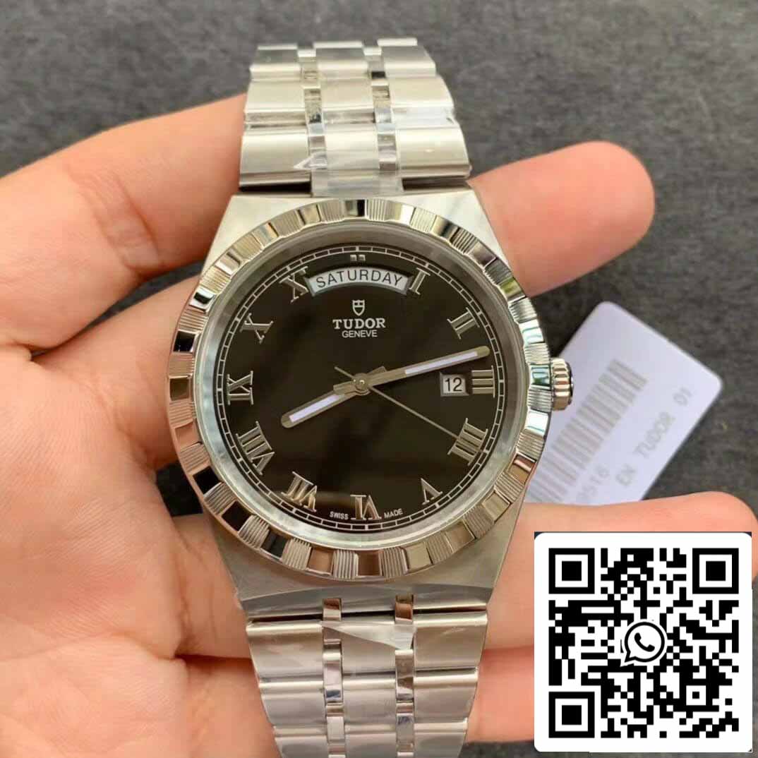 Réplica Tudor Royal M28600-0003 Día Fecha V7 Fábrica Esfera Negra