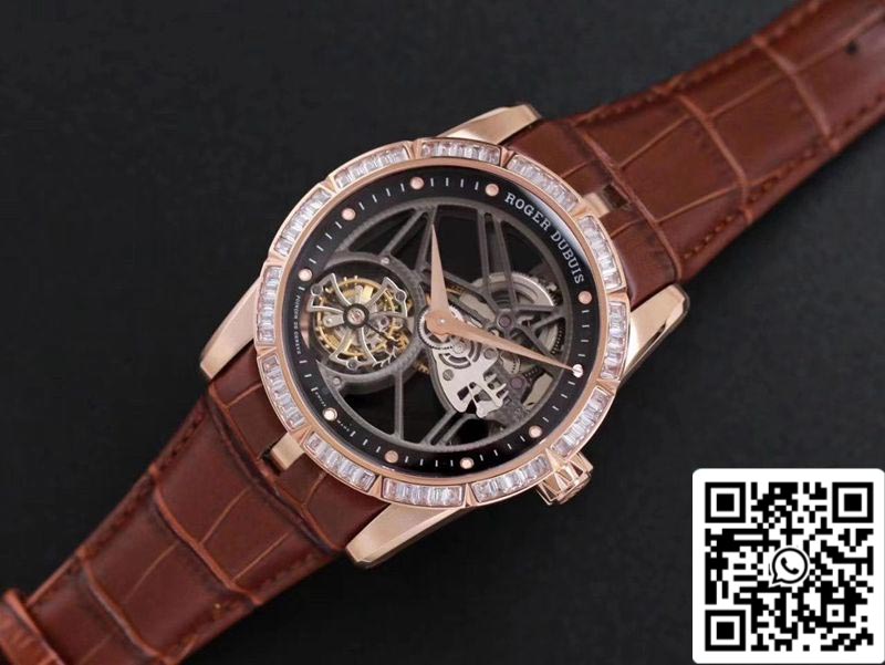 Roger Dubuis Excalibur RDDBEX0404 1:1 Migliore edizione JB Factory V3 Tourbillon in oro rosa svizzero RD505SQ