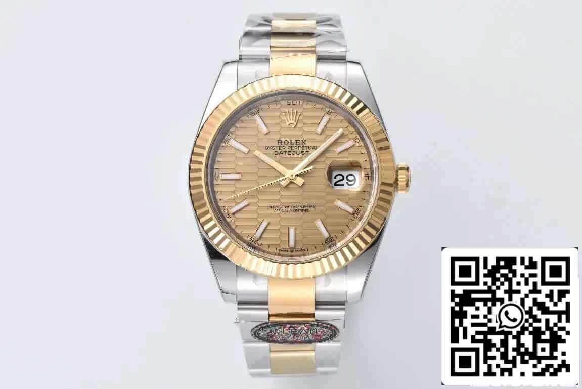 Rolex Datejust 41MM M126333-0021 1:1 Mejor Edición Clean Factory Gold Dial